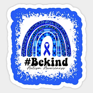 Be Kind Autism Awareness Leopard Rainbow Choose Kindness Sticker